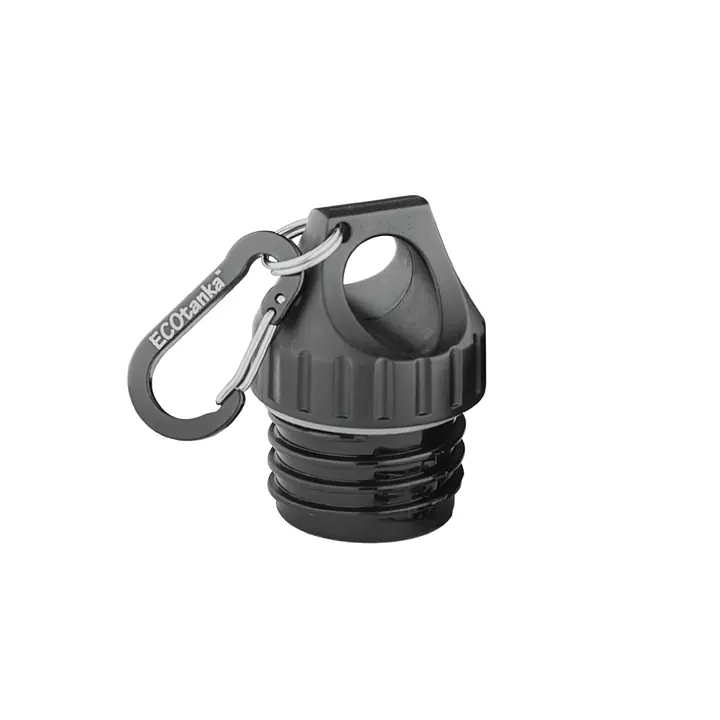 ecotanka Poly Loop Lid, durable and lightweight insulated plastic lid with aluminium carabiner for easy carrying, BPA-free and compatible with 350ml-1200ml ECOtanka bottles.
