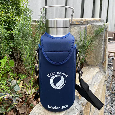 ecotanka thermoTANKA 2.0L with Mega Stainless Steel Lid & Kooler Cover – Dark Blue Combo secondary image