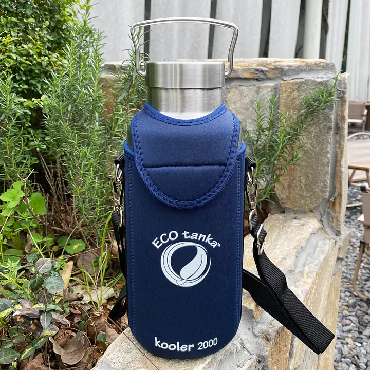 ecotanka thermoTANKA 2.0L with Mega Stainless Steel Lid & Kooler Cover – Dark Blue Combo - Master