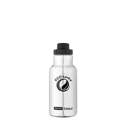 ecotanka thermoTANKA 350 ml double-wall vacuum insulated stainless steel bottle with durable ScrewTOP lid, keeps drinks hot or cold for hours with interchangeable lid solution.